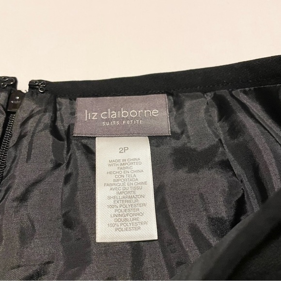 Liz Claiborne Black Women's Skirt Size 2P Petite - Picture 4 of 13